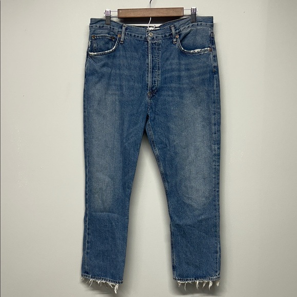 AGOLDE RILEY HIGH RISE STRAIGHT CROP
IN FREQUENCY SIZE 31 - Picture 2 of 6